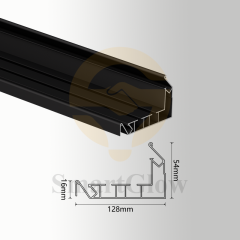 【SGC08】1m 2m PVC Stretch Ceiling Hidden Curtain Track  Aluminum Profile