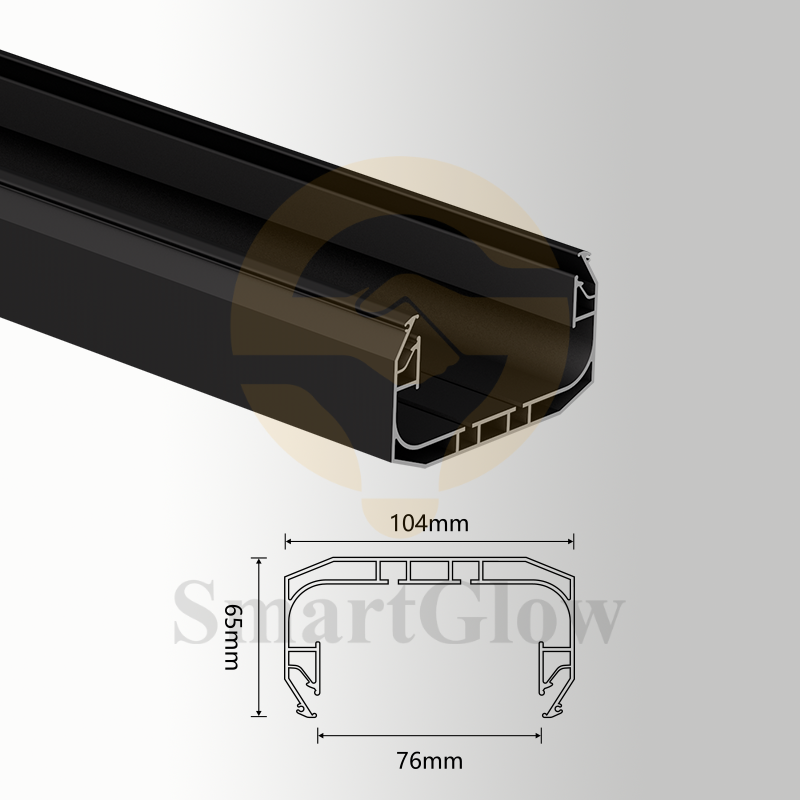 【SGC09】Ceiling Mounted Recessed Curtain Track Profile With Led Lighting