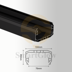 【SGC09】Ceiling Mounted Recessed Curtain Track Profile With Led Lighting