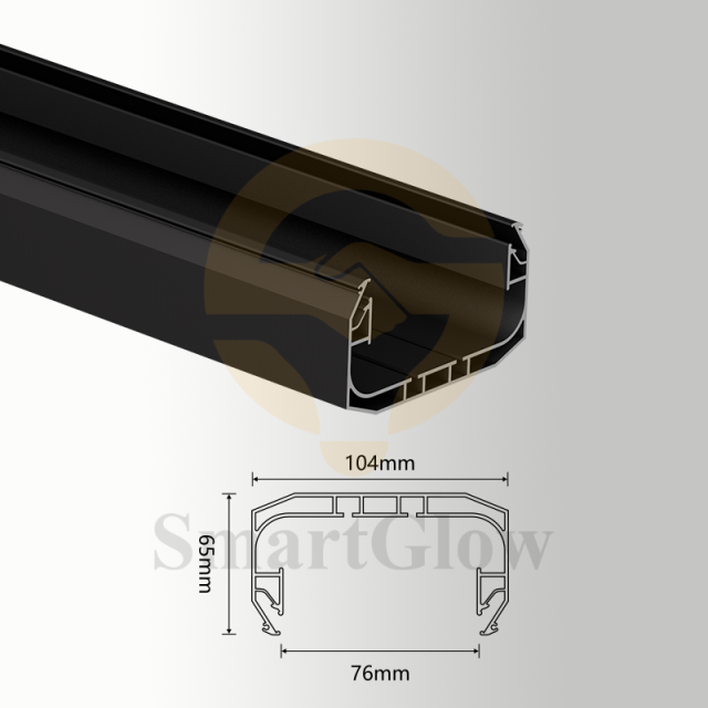 【SGC09】Ceiling Mounted Recessed Curtain Track Profile With Led Lighting