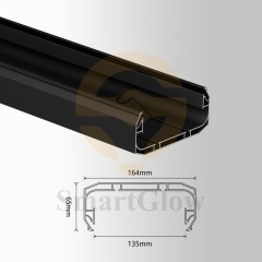 【SGC10】1m 2m Built-in Ceiling Hidden Curtain Aluminum Track With LED Lighting