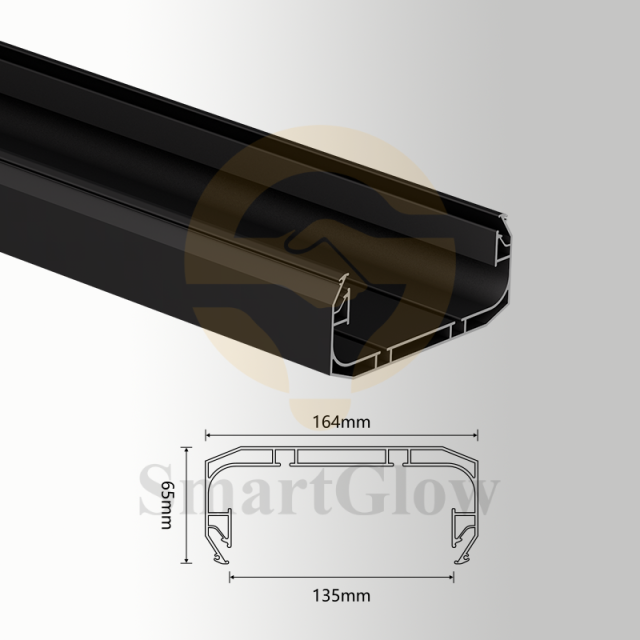【SGC10】1m 2m Built-in Ceiling Hidden Curtain Aluminum Track With LED Lighting
