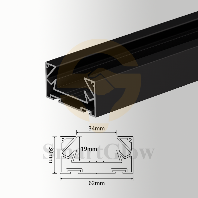 【SGT01】PVC Film Curtain Track Stretch Tension Fabric Ceiling Profile Manufacturer