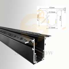 【SG20-SMF1M】Black/White Recessed Magnetic Track Rail