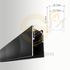 【SG20-SMD1M】Black/white Magnetic LED Light Aluminum Track