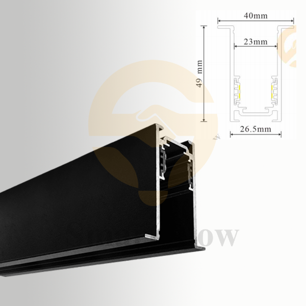 【SG20-SMH1M】Surface Mounted Aluminum Magnetic Lighting Track