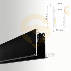 【SG20-SMH1M】Surface Mounted Aluminum Magnetic Lighting Track