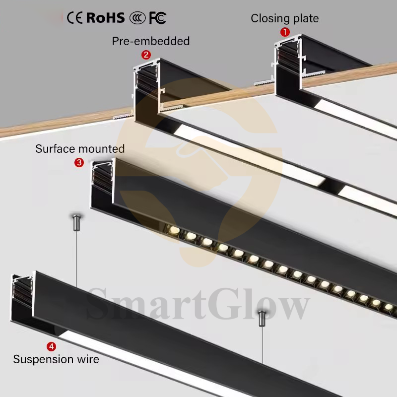 【SG20-SMA1M】Magnetic Lighting Track Rail