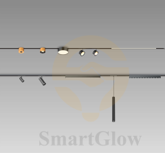 【SG20-RMA1M】Embedded Magnetic Track Rail Aluminum Profiles