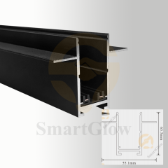 【SG25-RM1M】220V Recessed Magnetic Track Lights Linear Megnatics Track Rail