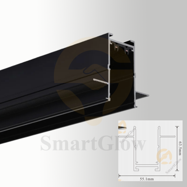 【SG25-RMA1M】220V Surface Recessed LED Aluminium Magnetic Track Rail Lighting System