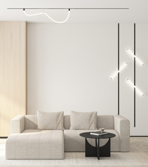 【SG2510TL】220V Magnetic Track Lights Tube Light Round Diffuser Decorative Linear Light
