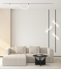 【SG2510TL】220V Magnetic Track Lights Tube Light Round Diffuser Decorative Linear Light
