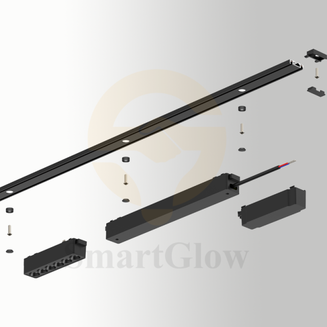 【SG26A-SMIM】1-meter ultra-thin magnetic track system 48V intelligent LED magnetic lighting