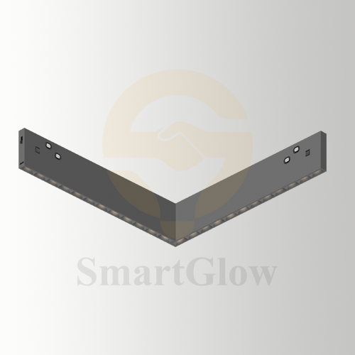 【SG10-200-20GA】10mm Simple Smart Control Magnetic track 90° corner Line grille Light