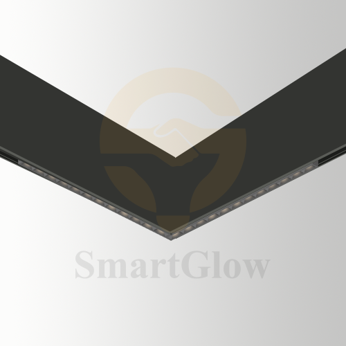 【SG10-200-20GA】10mm Simple Smart Control Magnetic track 90° corner Line grille Light