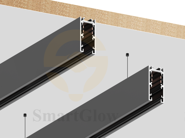 Low Voltage 48V Ultra Thin Aluminum Surface Mount Smart Magnet Track Lighting System