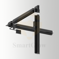 48V Interior decoration 10mm track Magnetic Track kits Horizontal Angle