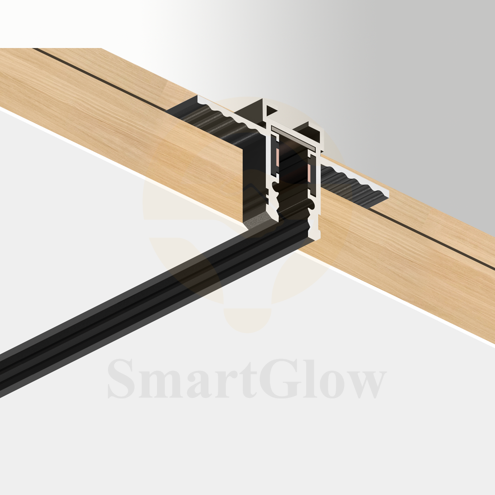 24V Aluminum Extremely Narrow Smart Remote Led Recessed Magnetic Track System