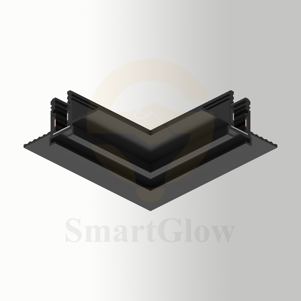 24V Interior decoration 10mm track Magnetic Track kits Horizontal Angle