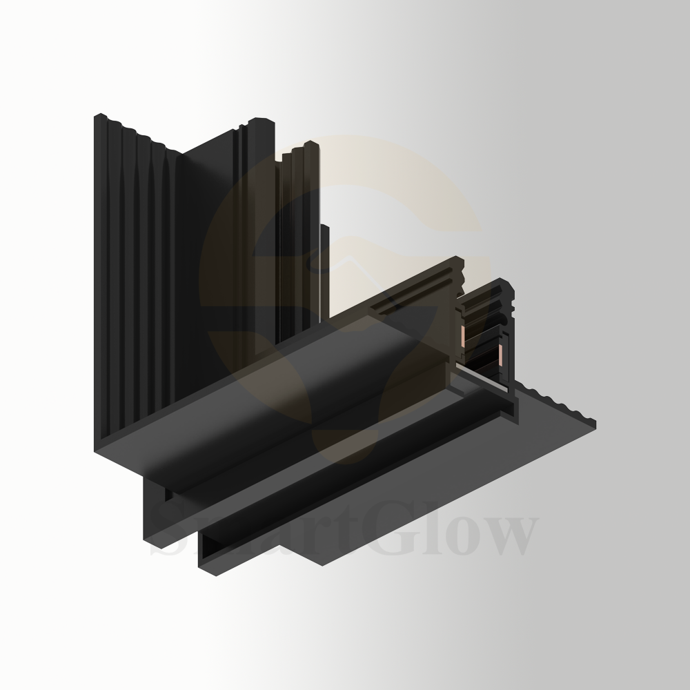 Interior decoration 5mm track Magnetic Track kits Horizontal Angle
