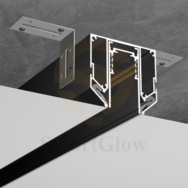 【SGM08】Film Stretch Ceiling Aluminum Profile Magnetic Track Linear Lights System