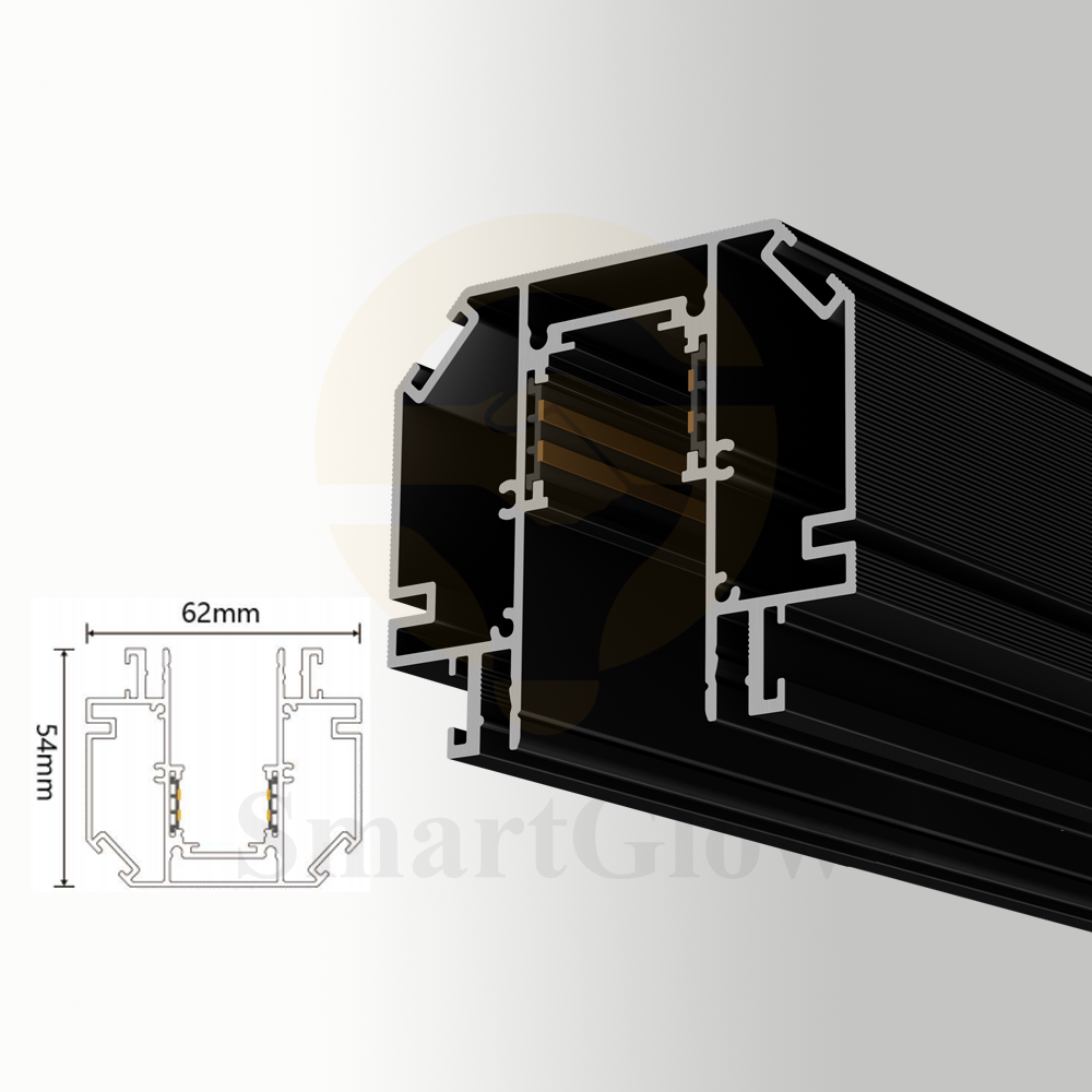 LED Magnetic Lighting Aluminum Track 220V Magnetic Track Rail