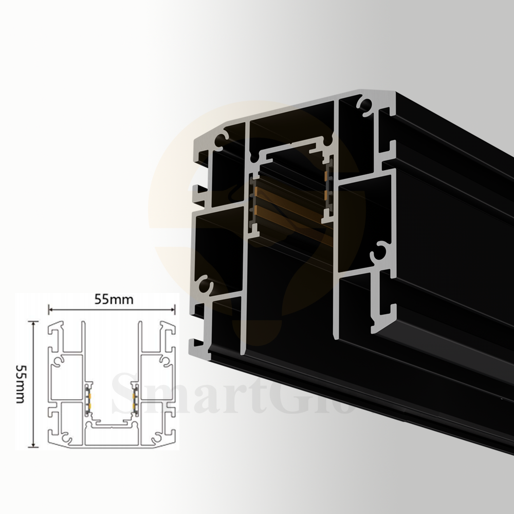 PVC Stretch Ceiling Recessed Magnetic LED Lighting Track Profile