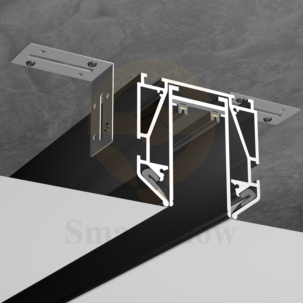220V Linear Magnetic Lighting Track Aluminum Profile for Stretch Ceiling