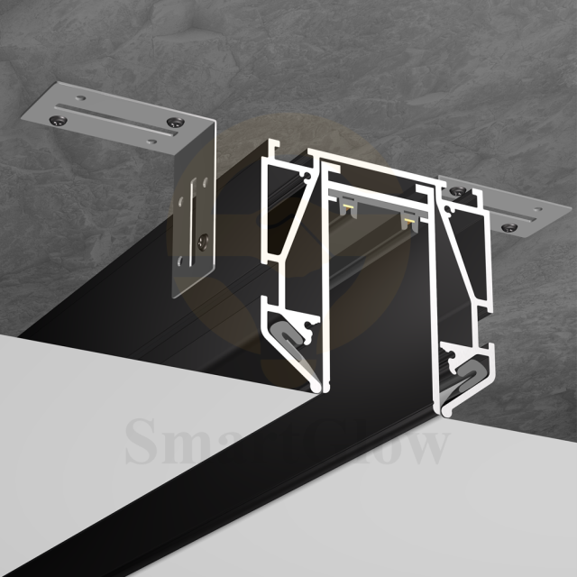 220V Linear Magnetic Lighting Track Aluminum Profile for Stretch Ceiling