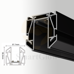220V Linear Magnetic Lighting Track Aluminum Profile for Stretch Ceiling