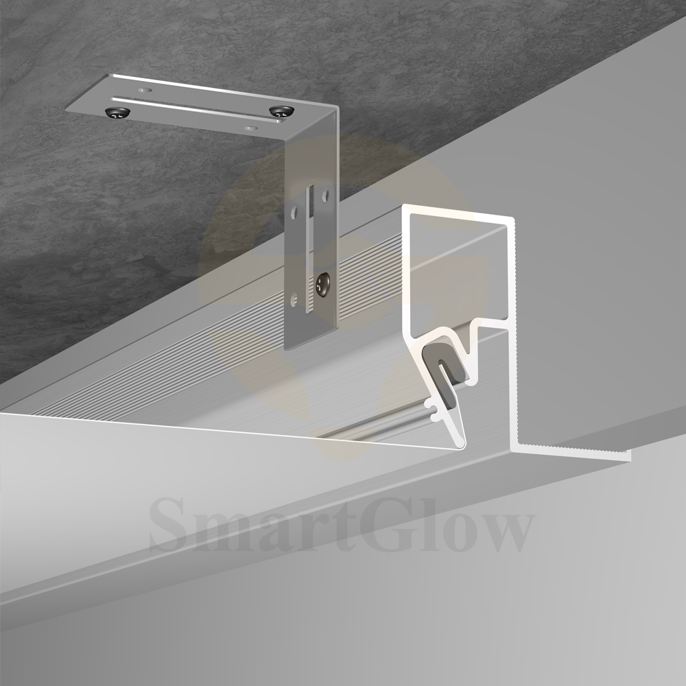 LED Strips Lighting Stretch Ceiling Aluminum Wall Profiles - Ceiling Mounted