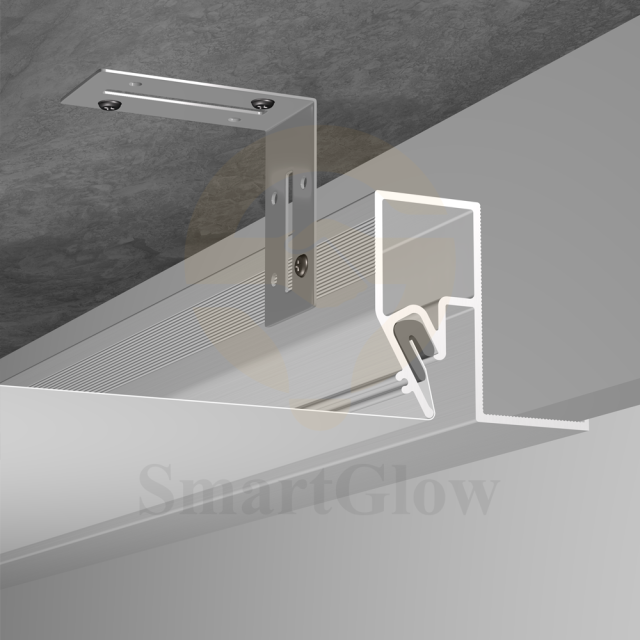 LED Strips Lighting Stretch Ceiling Aluminum Wall Profiles - Ceiling Mounted