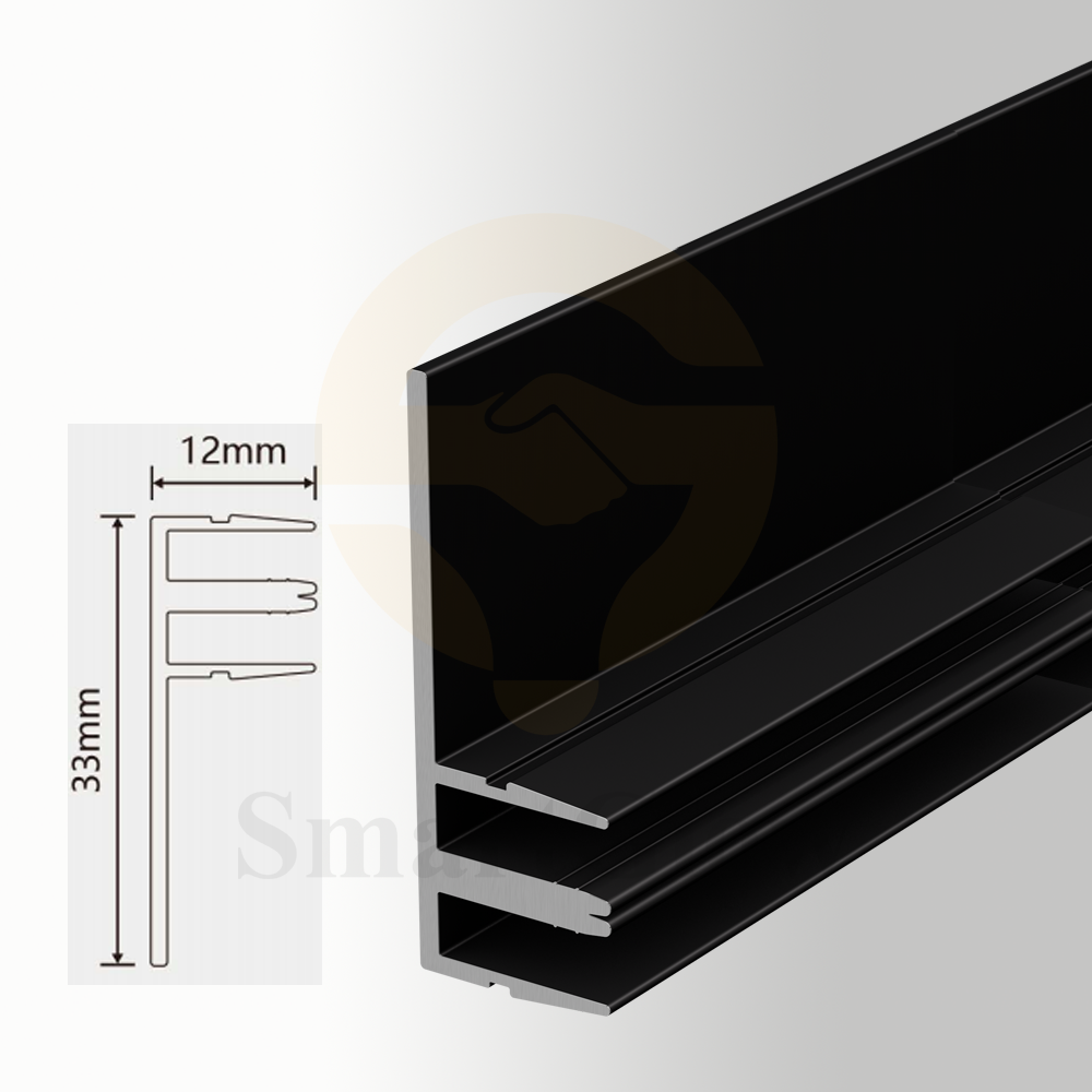 Half-Inch Stretch Fabric Wall Aluminium Profile Mounting Track