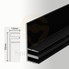 Half-Inch Stretch Fabric Wall Aluminium Profile Mounting Track