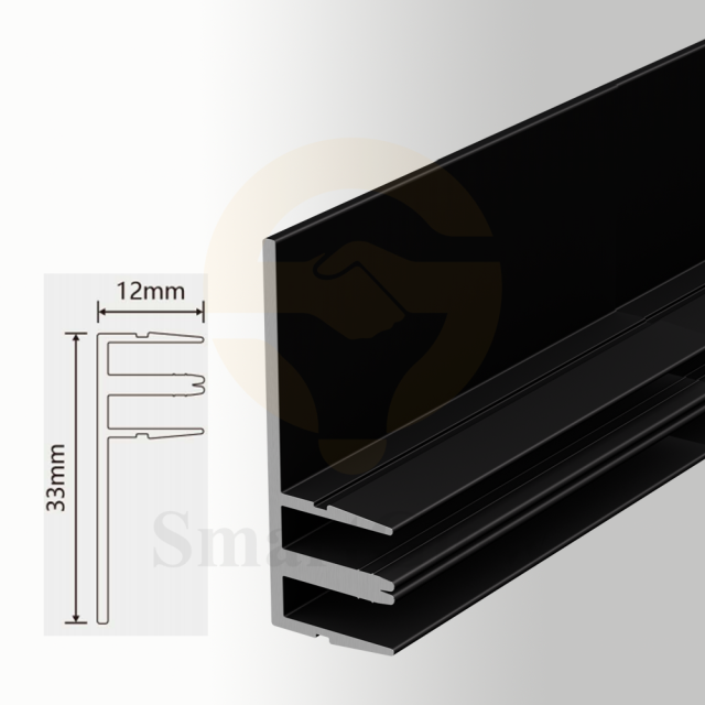 Half-Inch Stretch Fabric Wall Aluminium Profile Mounting Track