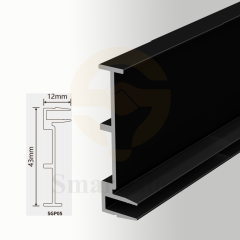 Stretch Fabric Wall Track System Frame Aluminium Profile - 43mm
