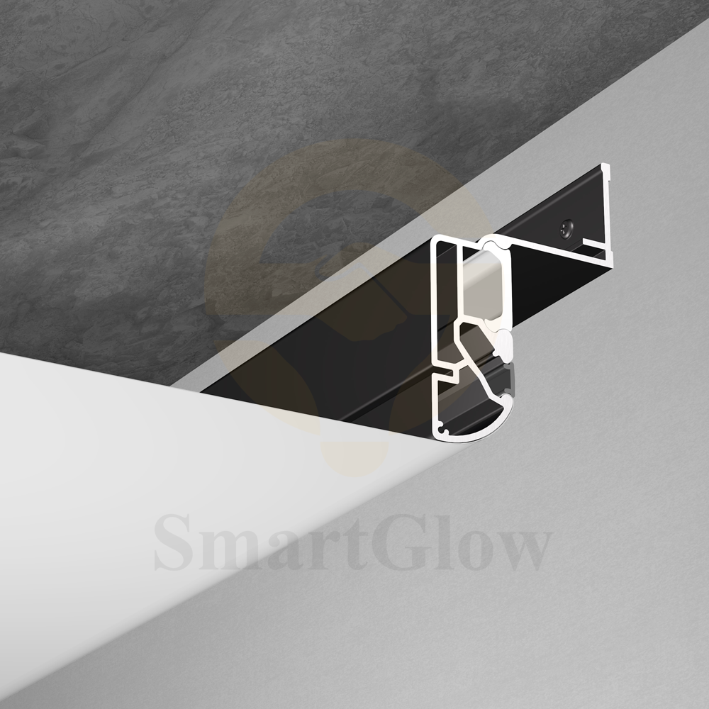 Floating Stretch Ceiling Aluminum Wall Profile With LED Channel - 23mm