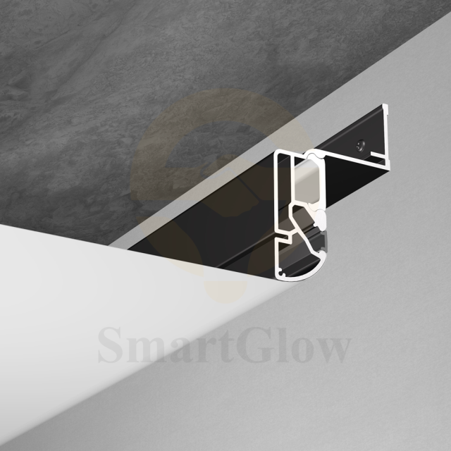 Floating Stretch Ceiling Aluminum Wall Profile With LED Channel - 23mm