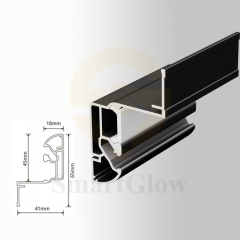 Floating Stretch Ceiling Aluminum Wall Profile With LED Channel - 23mm