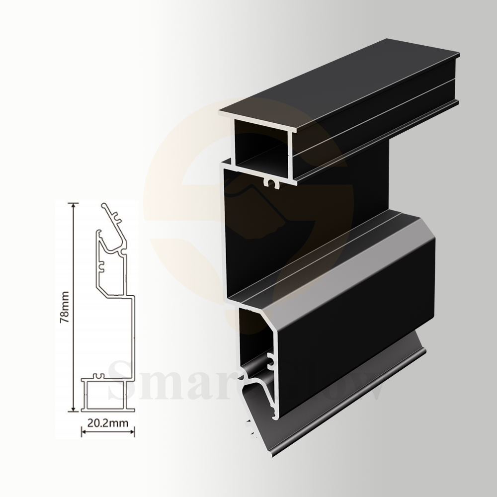 Embedded LED  Linear Light Stretch Ceiling Magnetic Track Aluminum Profile