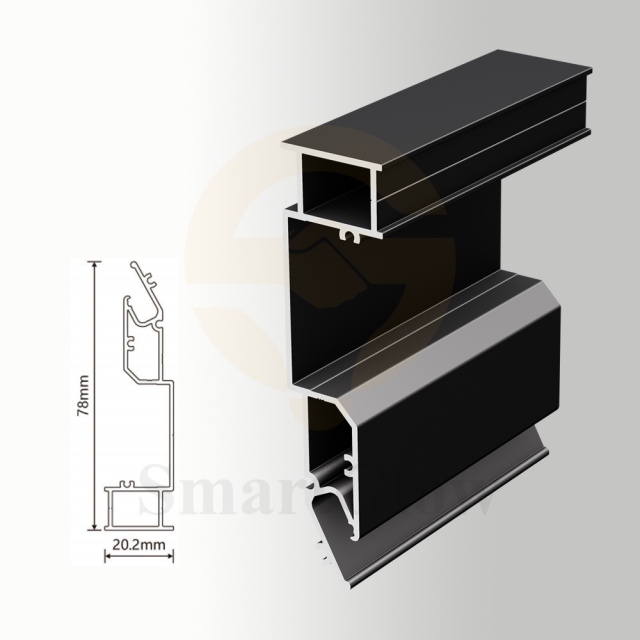 Embedded LED  Linear Light Stretch Ceiling Magnetic Track Aluminum Profile