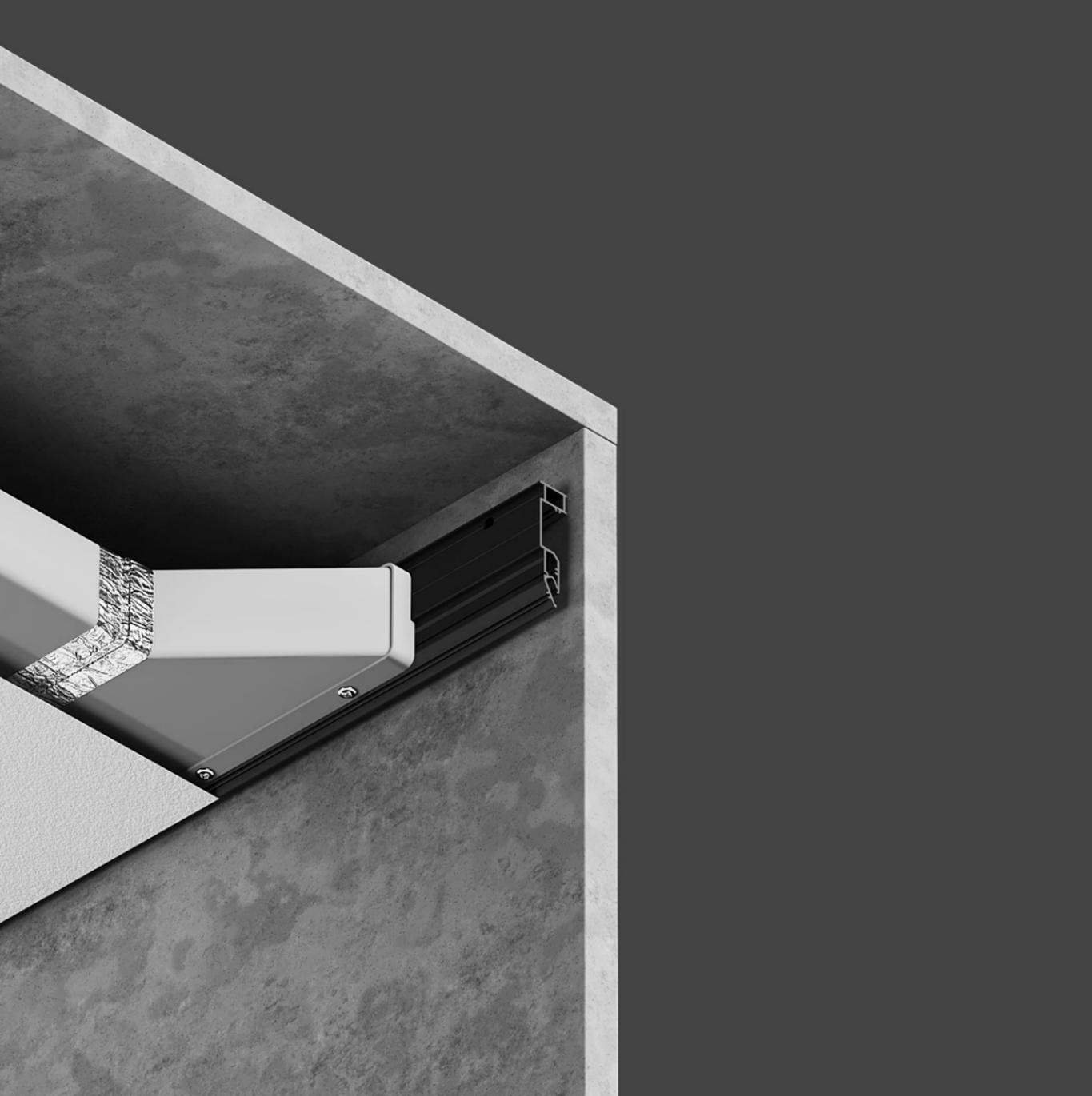 Embedded LED  Linear Light Stretch Ceiling Magnetic Track Aluminum Profile