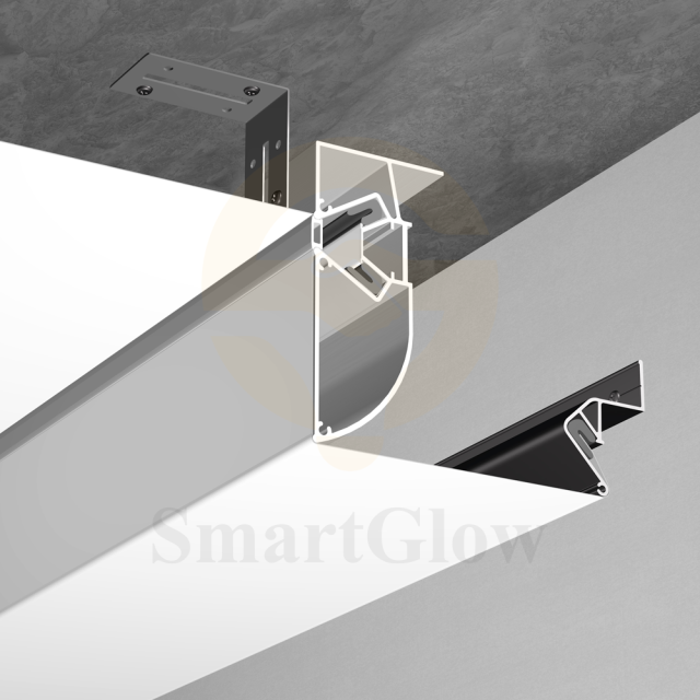 Recessed Linear LED Strips Stretch Tension Wall Aluminum Profile