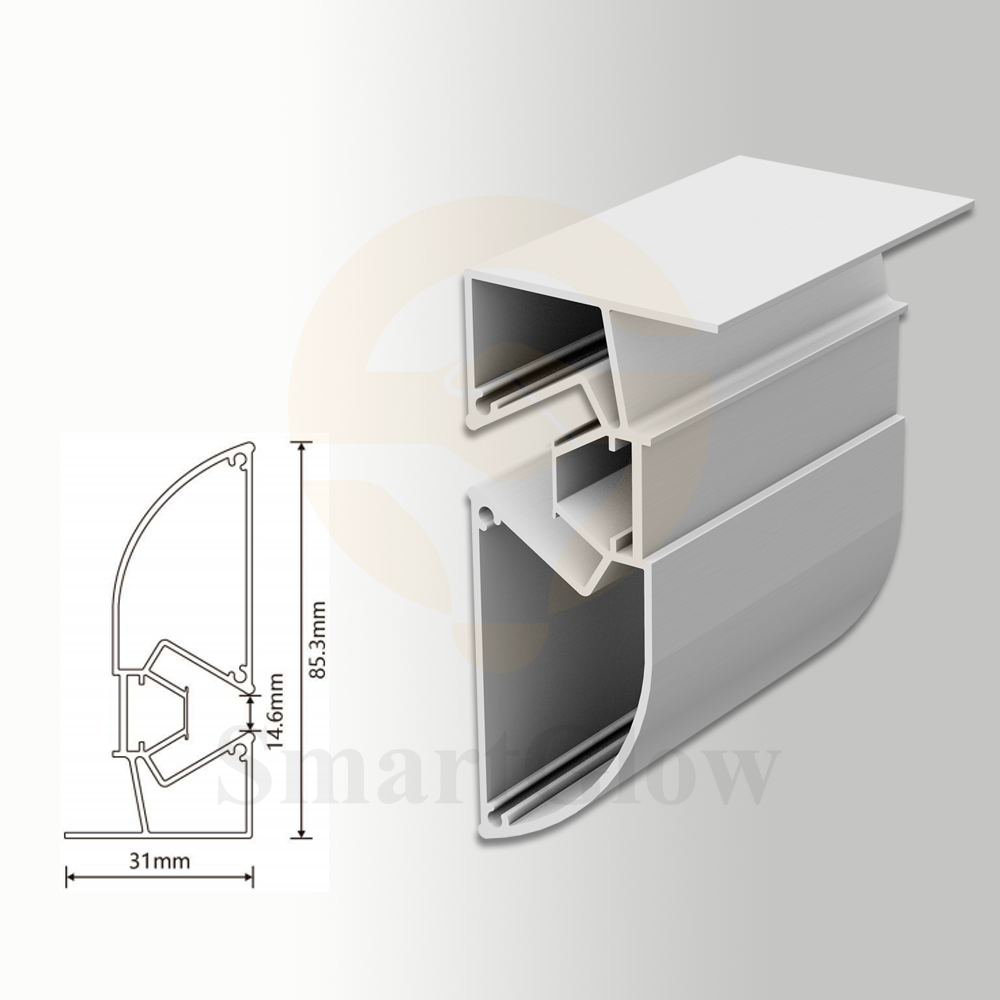 Recessed Linear LED Strips Stretch Tension Wall Aluminum Profile