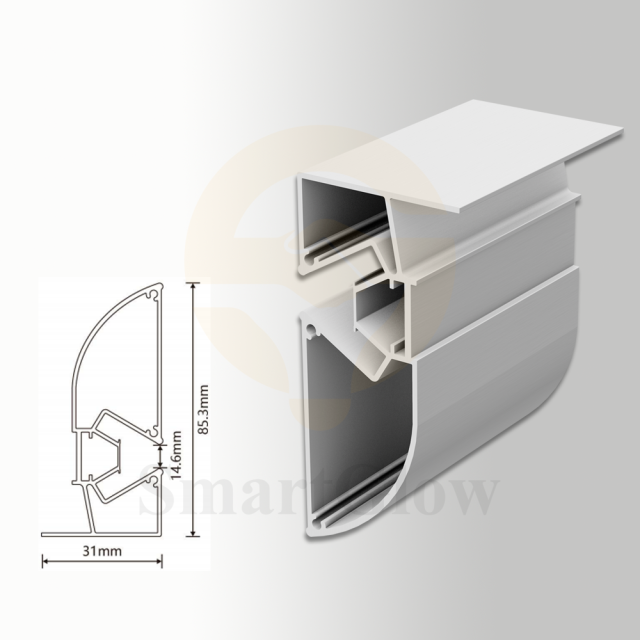 Recessed Linear LED Strips Stretch Tension Wall Aluminum Profile