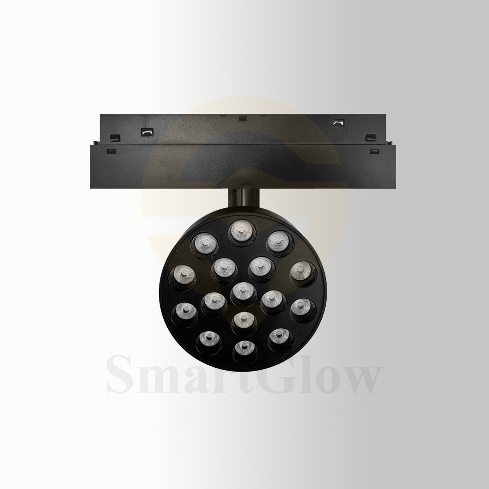 48V 20mm Modern Office Bluetooth Magnetic Round Grille Light-Series