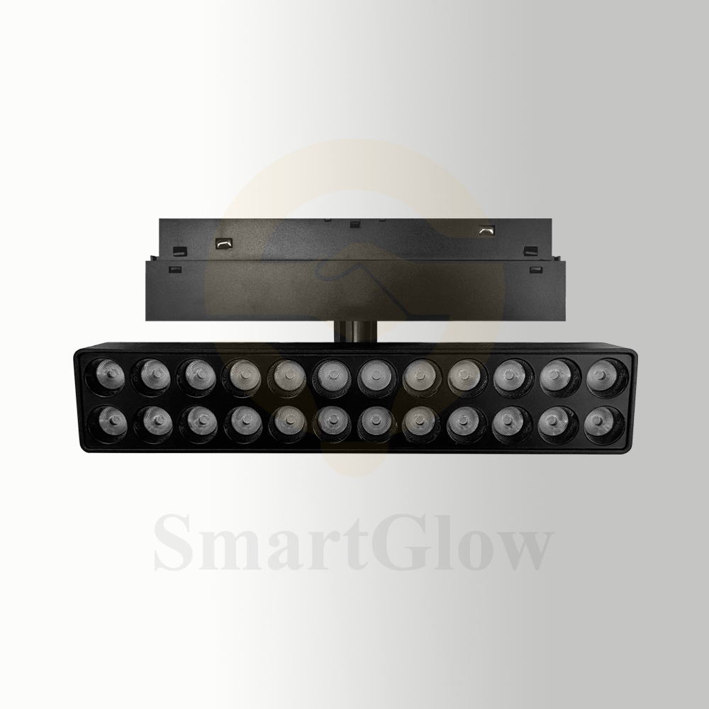 Commerical 48V 20mm Surface Mount Smart Magnetic Rectangle Grille Light-Series