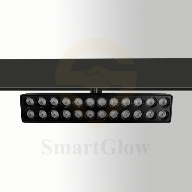 Commerical 48V 20mm Surface Mount Smart Magnetic Rectangle Grille Light-Series