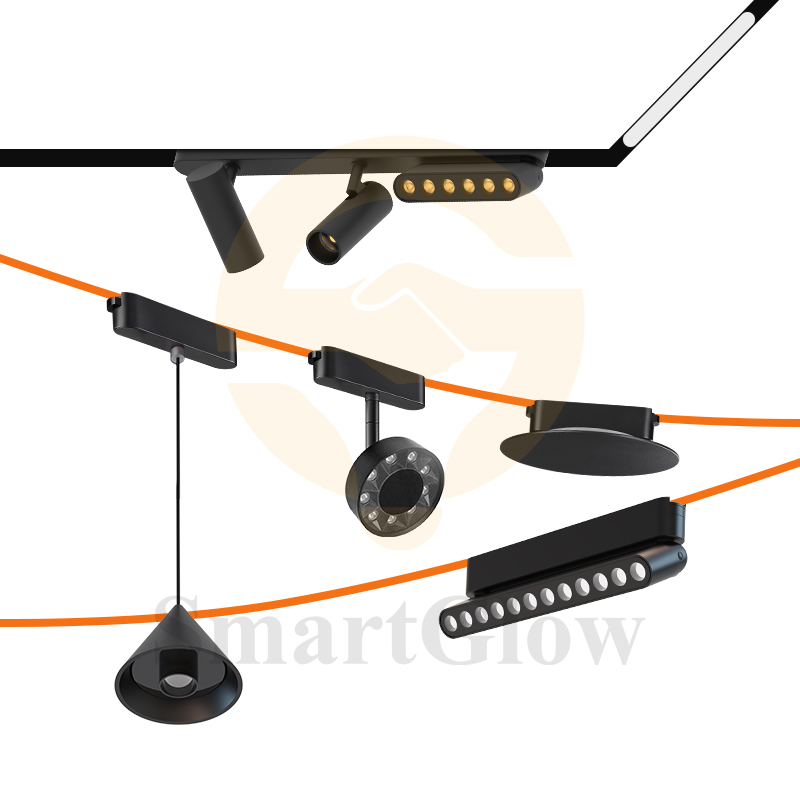 24V Ultra Thin Woven Belt Spotlight DC48V Magnetic Combination Track FloodLights